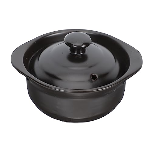 Ipetboom Olla de Barro Resistente al Calor para Sopa y Guisos Saludables Cazuela Multiusos para Pollo y Estofados Antiagrietamiento para Uso Individual