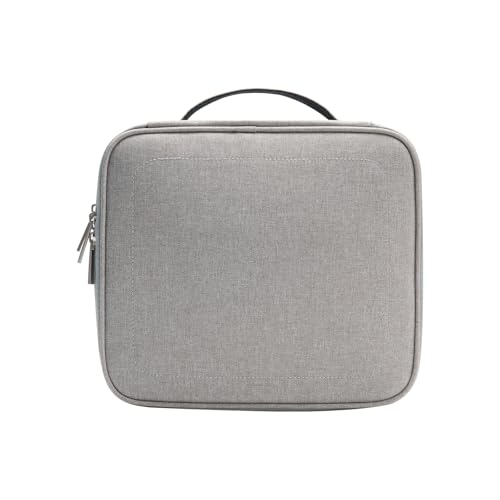 Rownyeon Makeup Train Cases Travel Makeup Bag Waterproof Portable Cosmetic Cases Organizer with Adjustable Dividers