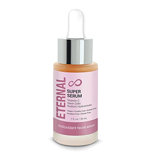 Eternal Vitamin C Face Serum With Stem Cells And ﻿Hyaluronic Acid - Rejuvenating, Hydrating Facial Serum, Vegan, Gluten And Cruelty Free - Reduces The Appearance Of Lines And Wrinkles (1Fl. Oz.) #TOP30