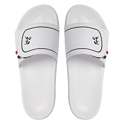 Image of PERY-PAO Mens Stylish Sliders Grey, Sky Blue, Black, White, peach, Neon Green, Olive Green Boys Slippers