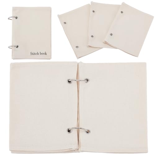 Carnet de couture en tissu de lin pour créer votre herbier de broderie