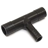 Sportsman Boat T Fitting | 1 1/8 x 1 1/8 x 3/4 Inch Black Plastic