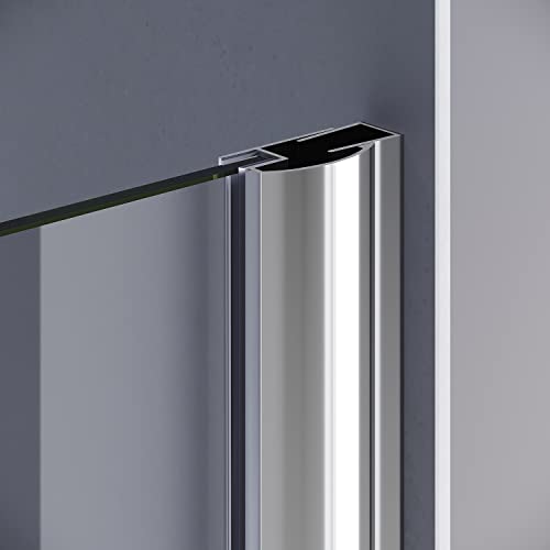 Elegant Neo-Angle Frameless 38 In. W X 72 In. H Pivot Shower Door With 1/4 In. Clear Glass Bathroom Shower Doors In Chrome Finish Corner Shower Enclosure（Shower Base Not Included） #TOP5