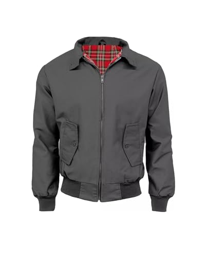 Fashion Force Mens Harrington Jacket Classic Retro Scooter 1970's