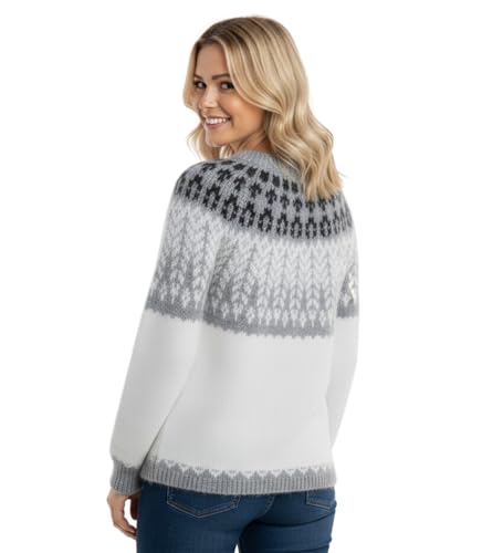 Image of Gamboa Alpaca Sweaters Women Fair Isle Sweaters Women's Fall and Winter Knit Top Ladies Pullover