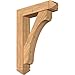 Ekena Millwork BKT0806X32X44LEC03SWR Legacy Arts and Crafts Smooth Bracket w/Offset Brace, Western Red Cedar
