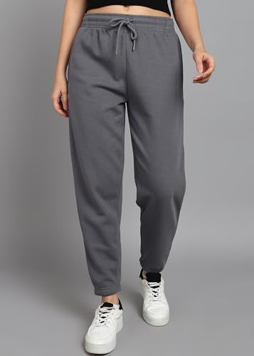 Image of Alan Jones Clothing Women's Regular Fit Mid Rise Fleece Jogger Regular Pants Winterwear