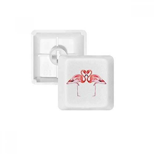 Keycaps PBT Flamingo pour sublimer votre bureau d'écrivain blanc