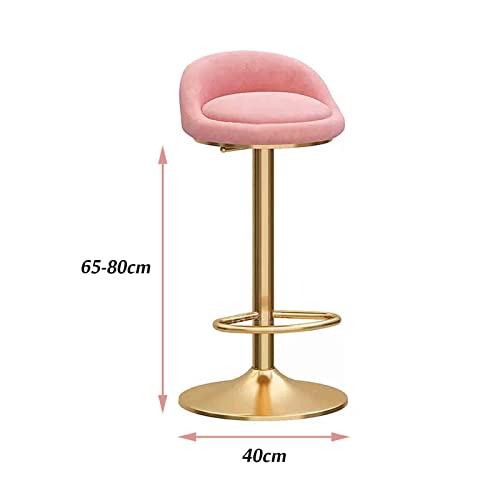 Tabourets hauts avec dossier en velours et piètement métal chic - 6