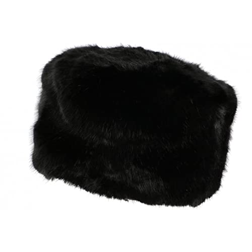 Nyls Création Toque Fourrure Noire Femme Doublure Polaire Classe Tendance Andrea - Taille: Taille Unique - Couleur: Noir - Femme Cover