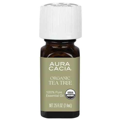 Aura Cacia Tea Tree, Boxed 0.25 fl. oz., Essential Oils | 0.25 Fl Oz (Pack of 1)