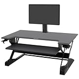 Ergotron – WorkFit-TL Standing Desk Converter and WorkFit Single Monitor Kit LD, Sit Stand Desk Riser for Tabletops – for Monitors Up to 27 inches, 6 to 16 lbs – Black