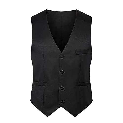 Mens Oversize Solid Color Suit Vest Slim Sleeveless Button Down Shirts Formal Wedding Business Meeting Dress Shirt Plus Size