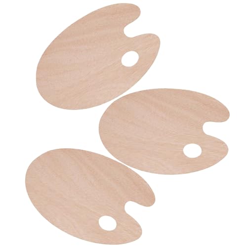 Wooden Paint Palette Set for Artists (3 PCS)