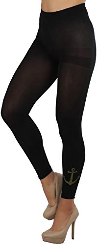 Image of ToBeInStyle Women's Opaque Ankle Long Nylon Footless Fun Tights Pantyhose