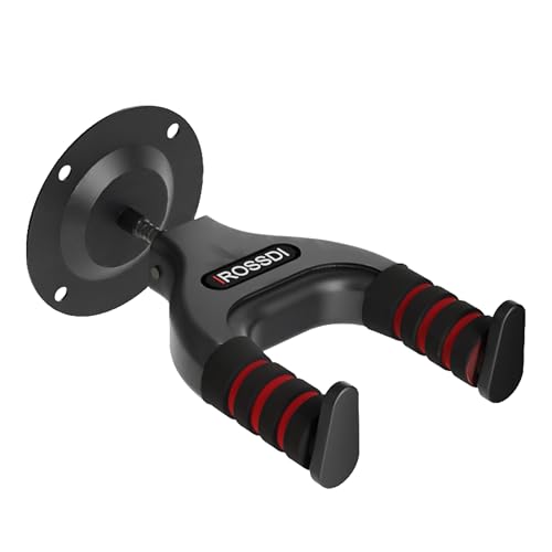 IROSSDI ®️ Soporte para guitarra española y soporte guitarra pared Universal | Colgador guitarra pared ajustable | Accesorio ideal para guitarra eléctrica, acústica, bajo eléctrico