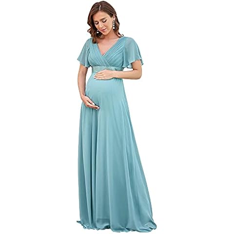 Ever-Pretty Vestido de Maternidad Azul Polvoriento Cover