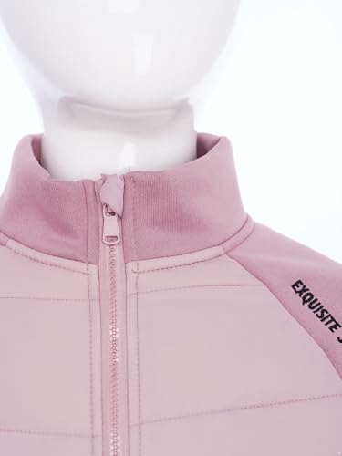 Image of Kids Girls Full Zip Sweatshirt Velvet Fleece Warm Jackets For Autumn Winter Camping Outdoors