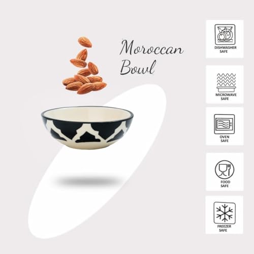Image of Ceramic Bowl Set | 4-Piece Lightweight Crockery for Daily Use | Charcoal Black Ramen & Snack Bowls (75ml Each) | Elegant Microwave & Dishwasher Safe | Perfect Christmas & New Year Gift
