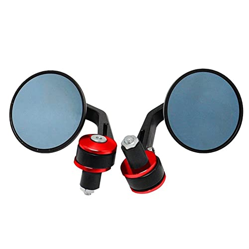 TICSER Motorcycle Mirrors Side Mirror For Vespa Piaggio GT GTV GTS LT S LX LXV 50 125 250 300 300ie Motorcycle Accessories Aluminum 360° Rearview Mirror Compatible Motorcycle Mirror (Color : Red)