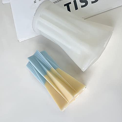 Hexagonal Star Pillar Candle Silicone Mold Vertical Stripe Cylindrical Plaster Epoxy Resin Clay Mold Fondant Chocolate Cake Candy Baking Mould #TOP4