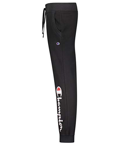Champion Girls French Terry Pull On Sweatpants Jogger Kids Clothign (Black Heritage, Large) #TOP1