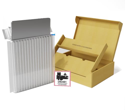AIRFILL Courier Laptop Shipping Kit | All-in-One Protective Packaging for 13”–15” Laptops | Includes Box, Inflated AIRFILL Pack, Polybag, UN Label & Adhesive Strip | USA Small Business