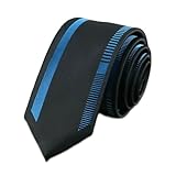 [ブブ オーハナ] ナロー ネクタイ 大剣幅 6cm ナロータイ ビジネス フォーマル メンズ 細め スマート 細い 細 スリム タイ 男性 用 オールシーズン 春 夏 秋 冬 物 おしゃれ オシャレ かっこいい カッコイイ オフィス アクセサリー ブルー ブラック (青 黒)