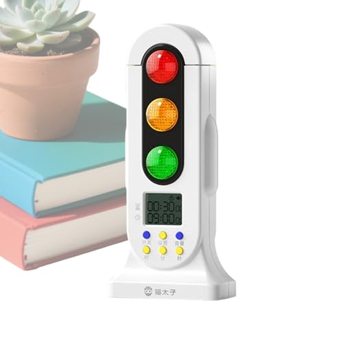 Digitaler Ampel-Timer mit visuellem Audio – Zeitmanagement-Tool, digitaler Übungs-Timer, für Eltern, Lehrer, Kinder, Vorschulkinder, Klassenzimmer, Schule, Kindergarten, Zuhause, Küche, Bürozubehör