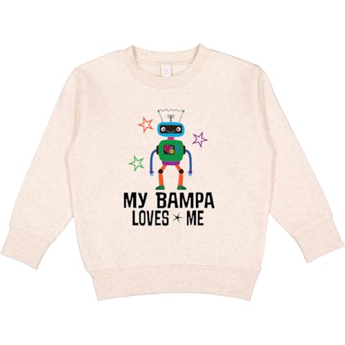 inktastic My Bampa Loves Me Grandson Robot Toddler Sweatshirt 4T Natural Heather 430cd