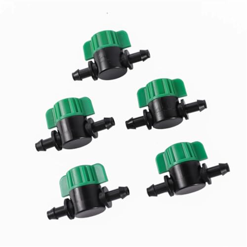 Válvula de goteo 4/7 mm para riego de jardín con púas de control 5