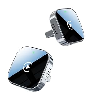 Teeran Adaptador inalámbrico CarPlay actualizado con cable CarPlay a inalámbrico, diseño de mini cubo para autos con Apple CarPlay Plug and Play con cable integrado, fácil de usar, conexión rápida y