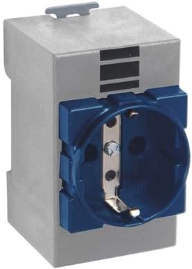 Einbau-Steckdose Schuko Für Hutschiene (DIN-Schiene) – Grau, Für Verteiler & Zählerschränke