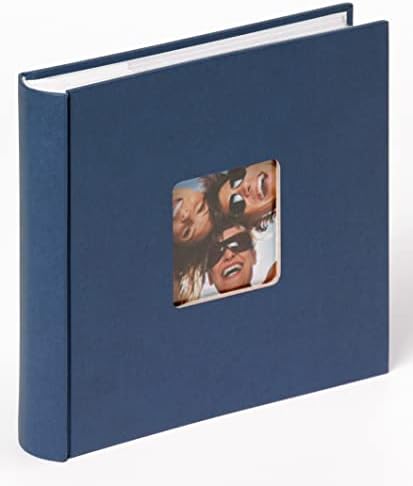 walther Design Photo Album Black 300 Photos 10 x 15 cm Memo Album with Punched Cover, Fun ME-111-B