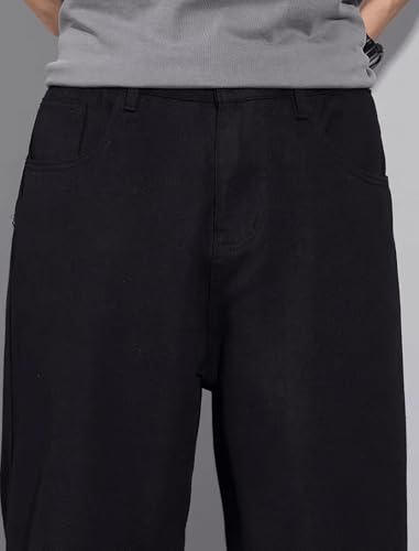Image of Men's Baggy Fit Jeans, Loose Fit High Rise Denim Pants, Casual Streetwear Style for Everyday Comfort