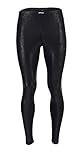 Herren Leder Leggings Made in Germany in Schwarz Seidenglanz Vintage Optik Kunstleder enganliegend Hose, Meggings Latex Badehose Männer Lederhose Faux Pants (Schwarz Vintage, XL)