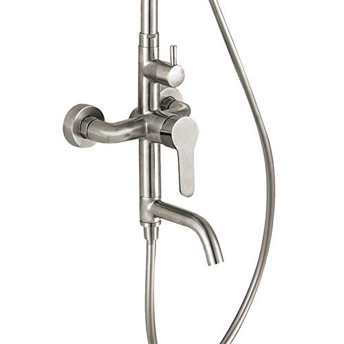Robinet de douche à effet pluie réglable et mitigeur durable - 5