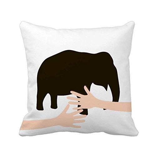 Coussin éléphant noir mignon DIYthinker pour décoration maison - 2