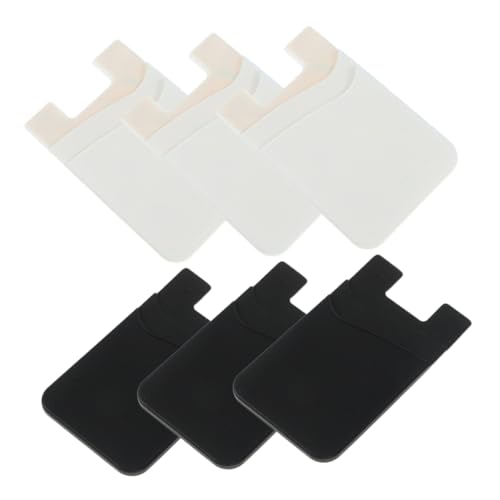 Sewroro 6 pezzi Adesivo per Smartphone Portacarte Sottile Silicone e per per Tenere e
