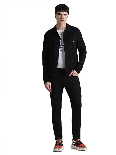 Image of JACK & JONES Men's Cotton Standard Length A-Line Coat
