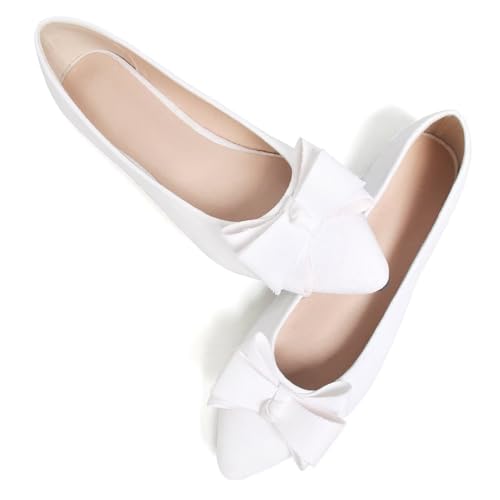 Image of SAILING LU Women's Bow-Knot Pointed Toe Ballet Flats