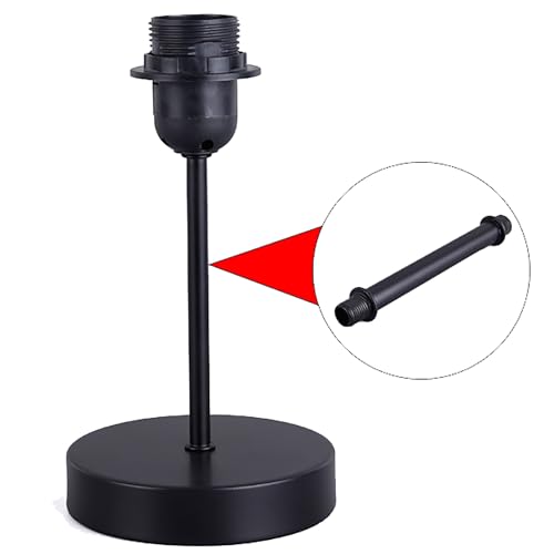 Image of RLECS 6 Sets 100MM /3.94Inch Lamp Part Straight Pipe Pole Kit with Connector Black M10 Double Ended Threaded Extension Pole Suitable for Ceiling and Floor Lamp and Pendant Lamp