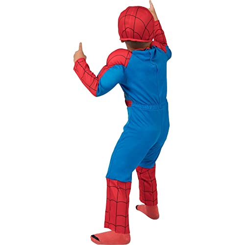 Party City Classic Spider-Man Muscle Halloween Costume For Toddler Boys thumb #5