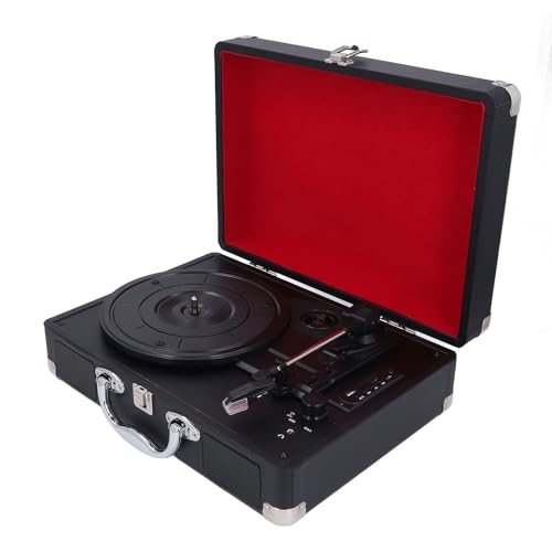 ZASCHMOY Tocadiscos BT Vintage con Tocadiscos Retro, USB 33/45/78 RPM, Apto para Entretenimiento y Decoración del hogar.