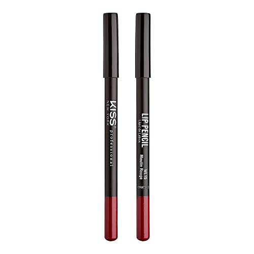 Image of Kiss New York Professional Slim Long-Wear Lip Liner Pencil, Matte Finish