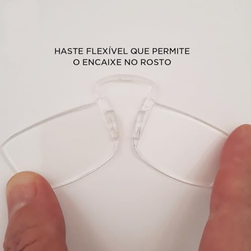 Óculos clip, mini óculos com capinha para celular (preto grau 1.75)