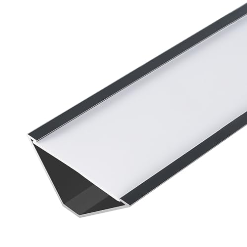 Canal difusor LED de aluminio con cubierta acrílica para iluminación oculta