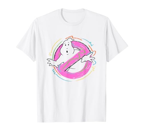 Ghostbusters Colorful Group Shot Sketch Big Chest Poster Camiseta