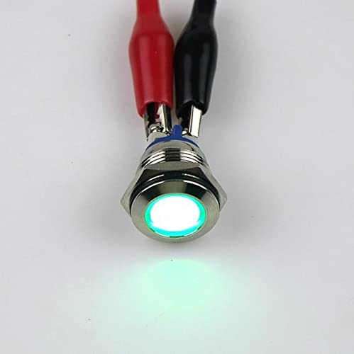 Luz indicadora de metal 16mm LED 12V impermeable para panel de control 5