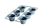 Anolon 59181 6-Cup Steel Popover Pan, Gray